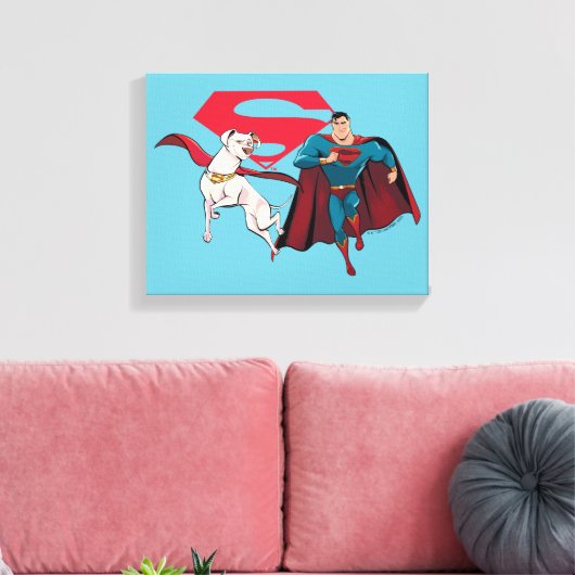 Toile Krypto et Superman (Insitu(Salon))