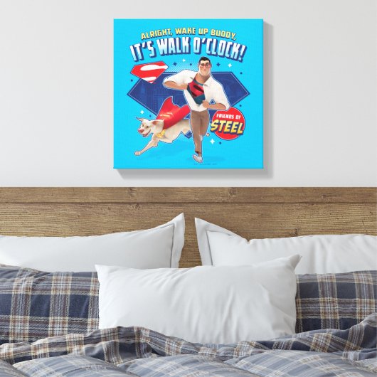 Toile Krypto & Superman - C'est Walk O'Clock ! (Insitu(Chambre))