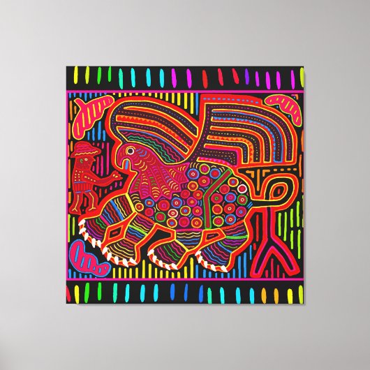 Toile Kuna Indian Friendly Dragon (Recto)