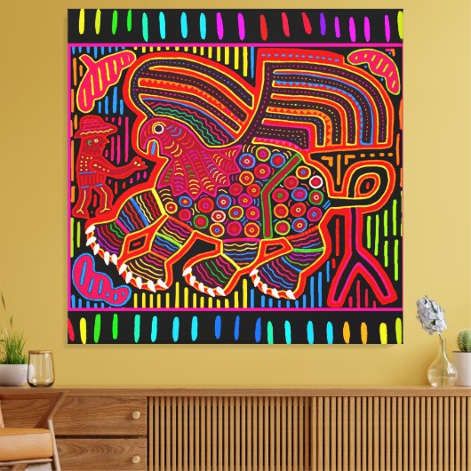 Toile Kuna Indian Friendly Dragon (Insitu(Salon))