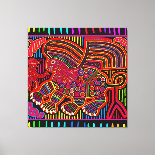 Toile Kuna Indian Friendly Dragon (Recto)