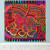 Toile Kuna Indian Friendly Dragon (Insitu (Plancher de Bois))