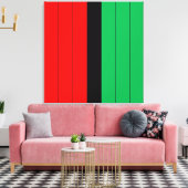 Toile Kwanzaa Rouge Noir Vert Kinara Motif rayé (Insitu(Salon))