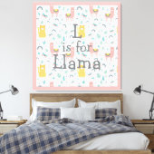 Toile L Est Pour Llama Boho Cute Alapaca Nursery (Insitu(Chambre))