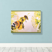 Toile la abeja y la flor (Insitu (Plancher de Bois))