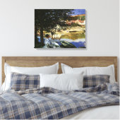Toile La Banque de la Seine, Bennecourt de Claude Monet (Insitu(Chambre))
