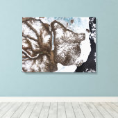 Toile La banquise maritime longe le littoral de l'est du (Insitu (Plancher de Bois))