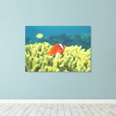 Toile La barrière de corail grouillant de poissons tropi (Insitu (Plancher de Bois))