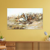Toile La bataille de Custer Charles Marion Russell (Insitu(Salon))