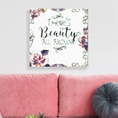 Toile La beauté tout autour des papillons et des Roses (Insitu(Salon))