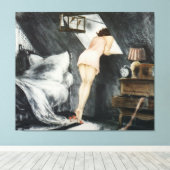 Toile La Belle Femme Dans Le grenier (Insitu (Plancher de Bois))