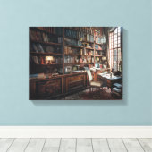 Toile La bibliothèque de l'ancien monde (Insitu (Plancher de Bois))