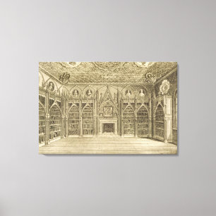 Toile La bibliothèque, gravée par Godfrey, de
