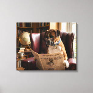 Toile La Boîte Aboiements Quotidienne Édition Chien Boxe