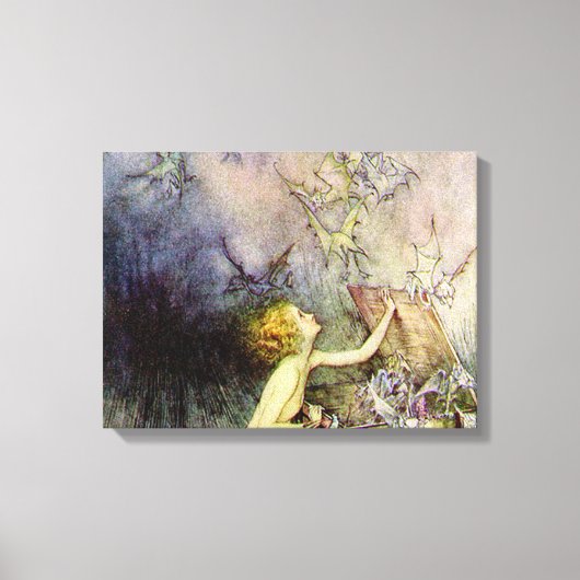 Toile La boîte de Pandore par Arthur Rackham (Recto)