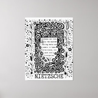 Toile La bonté et l'amour citation de Nietzsche