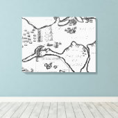 Toile La capture de Cadix en 1596 (gravure) (Insitu (Plancher de Bois))