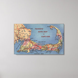 Toile La carte automatique des touristes de Cape Cod