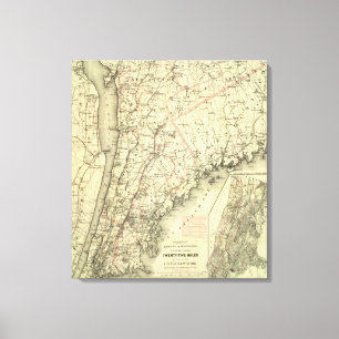 Toile La carte de conduite et de roulage de Colton des É