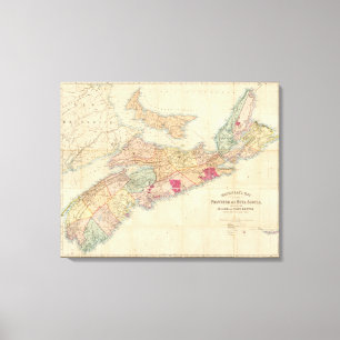 Toile La carte de Mackinlay de la province de la