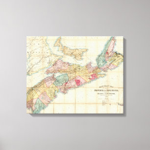 Toile La carte de Mackinlay de la province de la