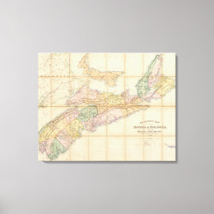 Toile La carte de Mackinlay de la province de la