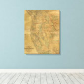 Toile La carte des États du Pacifique de Bancroft (Insitu (Plancher de Bois))