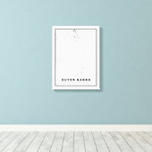 Toile La carte des Outer Banks (Insitu (Plancher de Bois))
