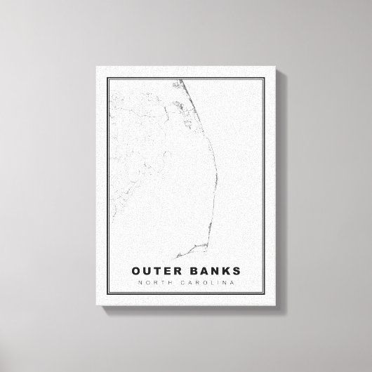 Toile La carte des Outer Banks (Recto)