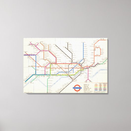 Toile La carte métro de Londres (Recto)