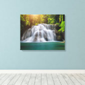 Toile La cascade d'Erawan | Kanjanaburi Thaïlande (Insitu (Plancher de Bois))