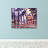 Toile La célèbre peinture de Piet Mondrian, Forest, (Insitu (Plancher de Bois))