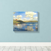 Toile La célèbre peinture d'Isaak Levitan "Le Lac" (Insitu (Plancher de Bois))