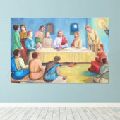 Toile La Cène : Jésus et les disciples (Insitu (Plancher de Bois))