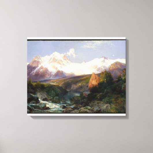 Toile La chaîne de Teton par Thomas Moran (Recto)
