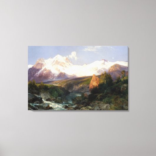Toile La chaîne de Teton par Thomas Moran (Recto)