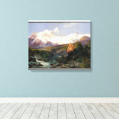 Toile La chaîne de Teton par Thomas Moran (Insitu (Plancher de Bois))