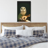 Toile La Chouette Médiévale joue la Lute - Art Anthropom (Insitu(Chambre))