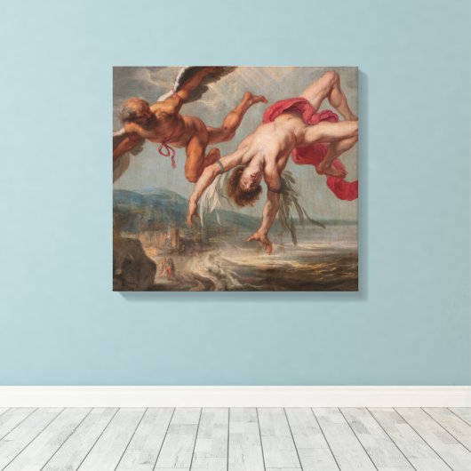 Toile La chute d'Icarus (par Jacob Peter Gowy) (Insitu (Plancher de Bois))