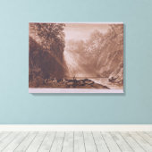 Toile La chute du Clyde, gravée par Charles Turner (Insitu (Plancher de Bois))