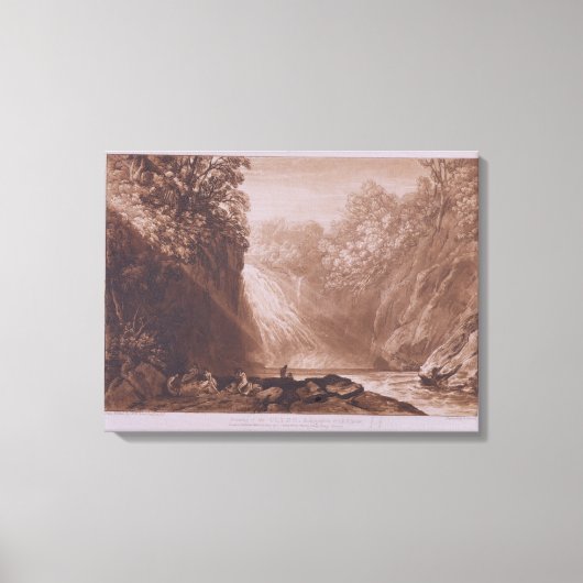 Toile La chute du Clyde, gravée par Charles Turner (Recto)