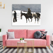 Toile La chute du Cowboy 1895 Frédéric Remington (Insitu(Salon))