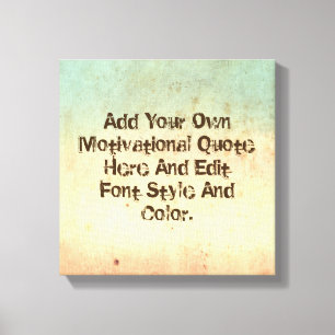 Toile La citation de motivation faite sur commande, font