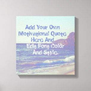 Toile La citation de motivation faite sur commande, font