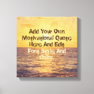 Toile La citation de motivation faite sur commande, font