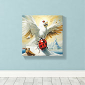 Toile La coccinelle et l'aigle blanc : un conte de la na (Insitu (Plancher de Bois))