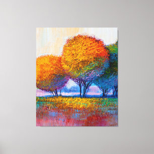 Toile La collection d'arbres colorés