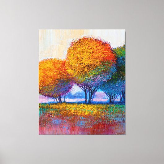 Toile La collection d'arbres colorés (Recto)