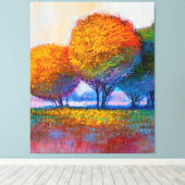 Toile La collection d'arbres colorés (Insitu (Plancher de Bois))