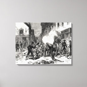 Toile La commune de Paris : Une barricade chez Issy